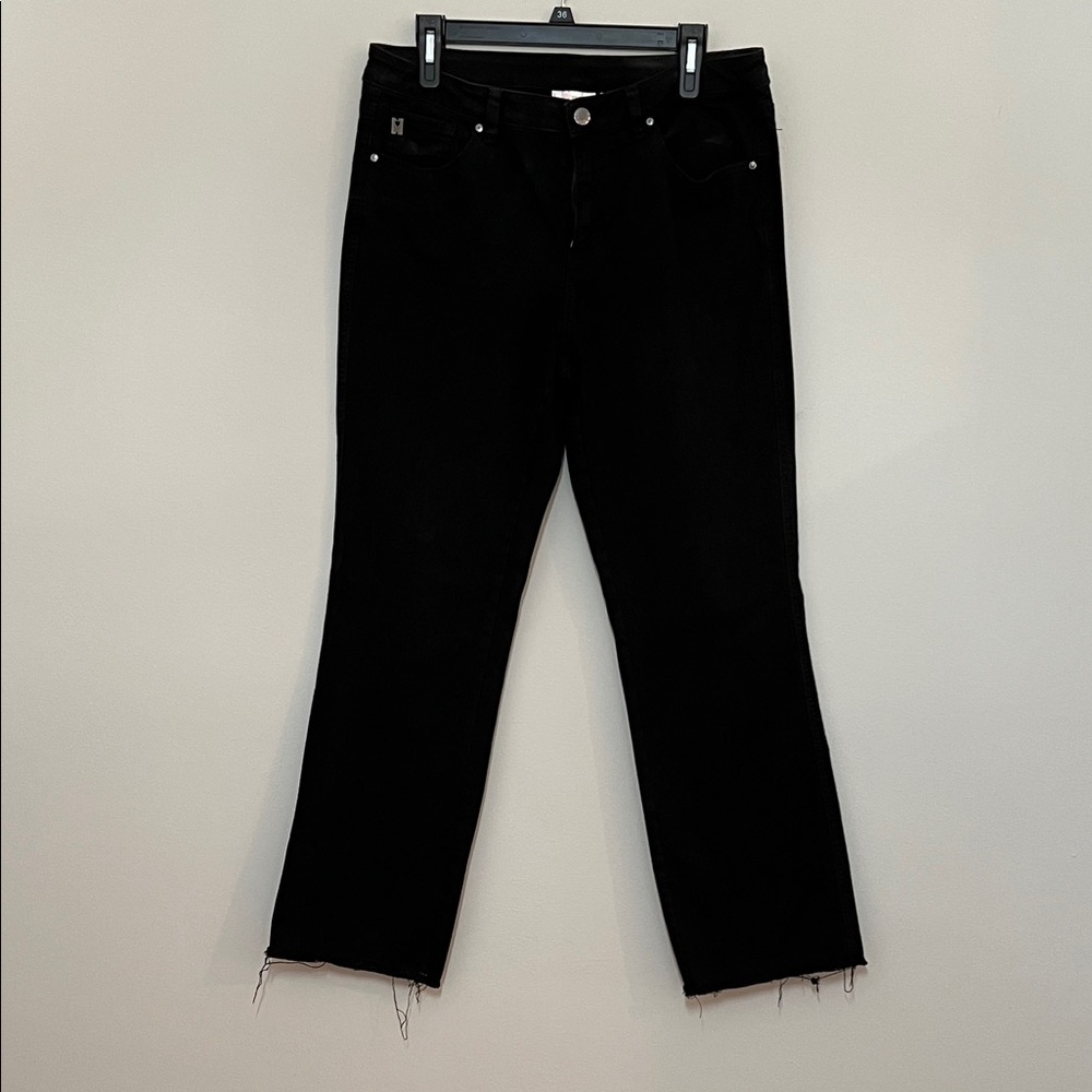 Belle by Kim Gravel Primabelle Baby Boot Frayed Hem Cut Black Jeans 5-Pocket